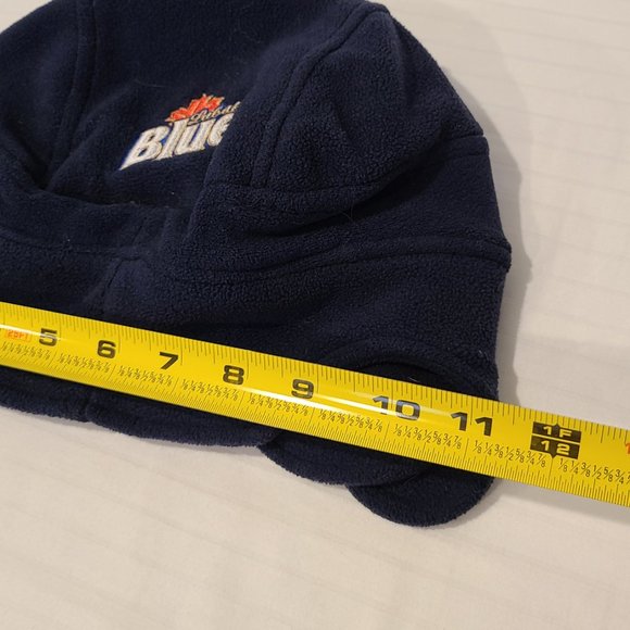 Labatt Blue Beanie Hat Cap Blue Fleece Beer College Winter Toboggan Hockey Frat - Picture 5 of 7